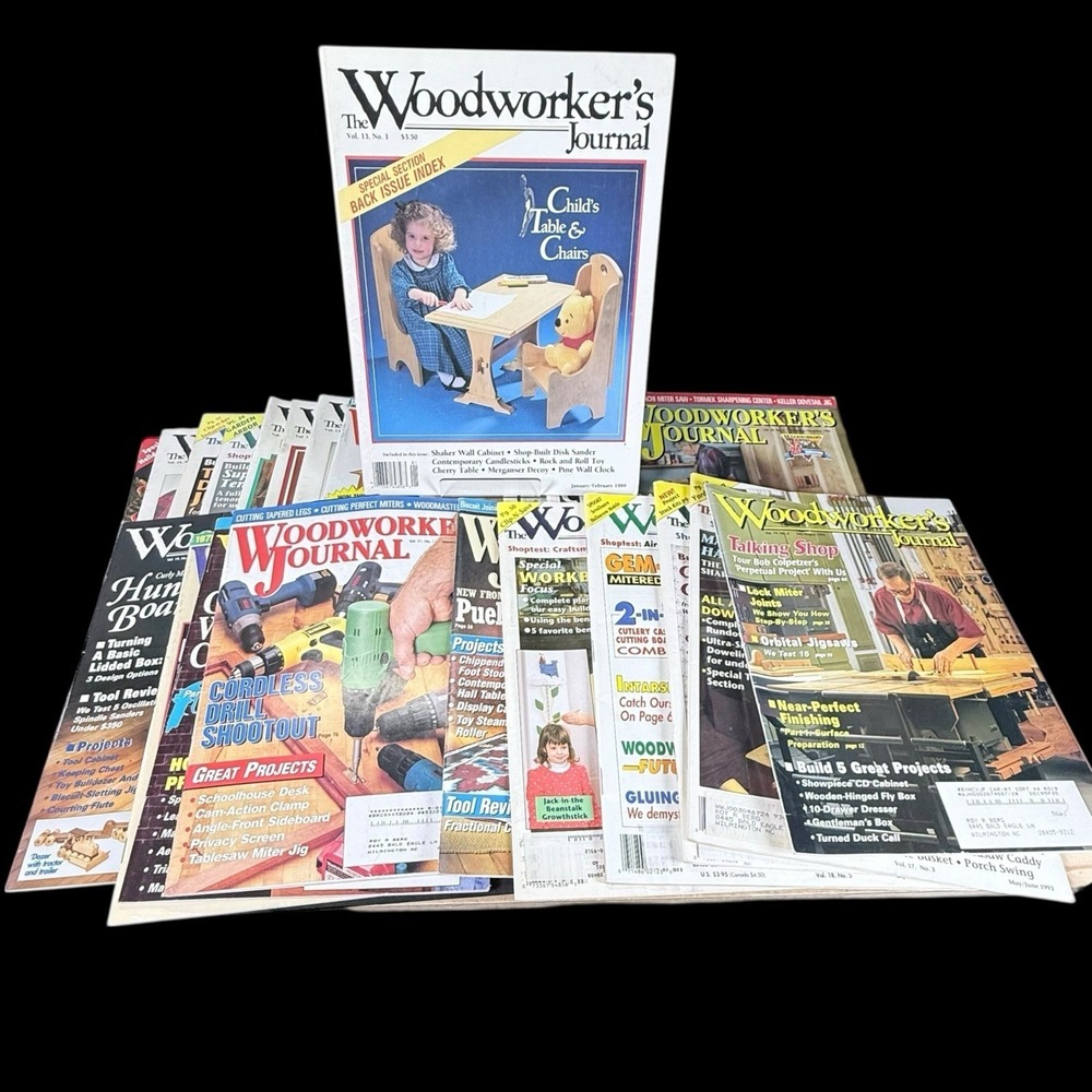 The Woodworkers Journal Woodworking Magazine Lot of 24
